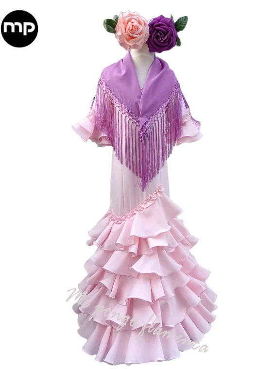 vestido-flamenca-niña-rosa