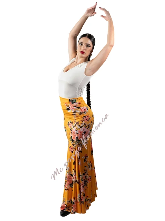 Falda flamenca amarilla