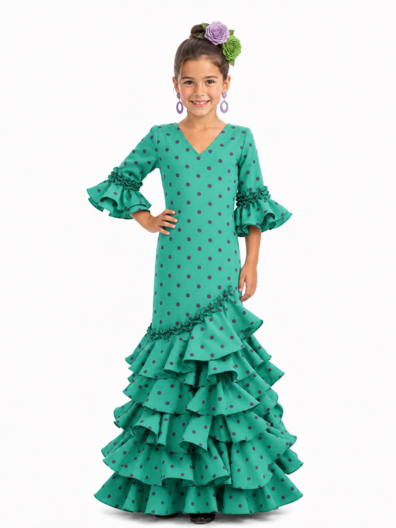 vestido-de-flamenca-niña-verde-agua