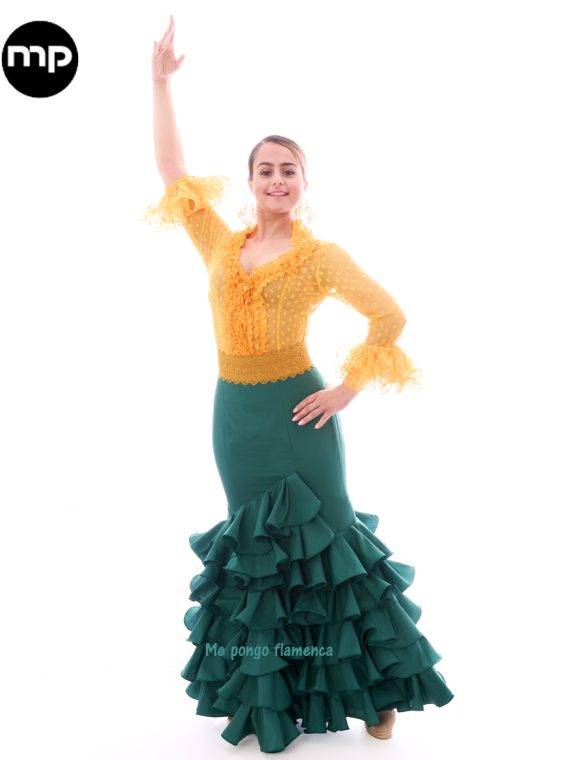 falda flamenca verde