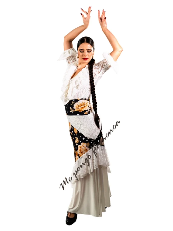 Falda flamenco blanca