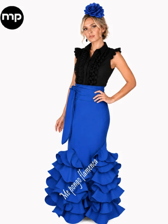 Traje de flamenca azul outlet1