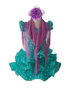 vestido flamenca niña verde agua vestido flamenca niña verde agua